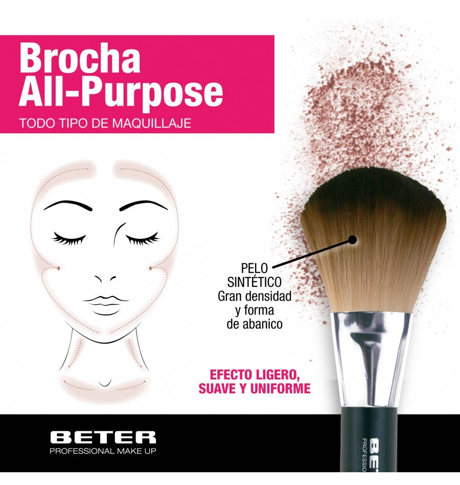 Large all-purpose brush, synthetic hair